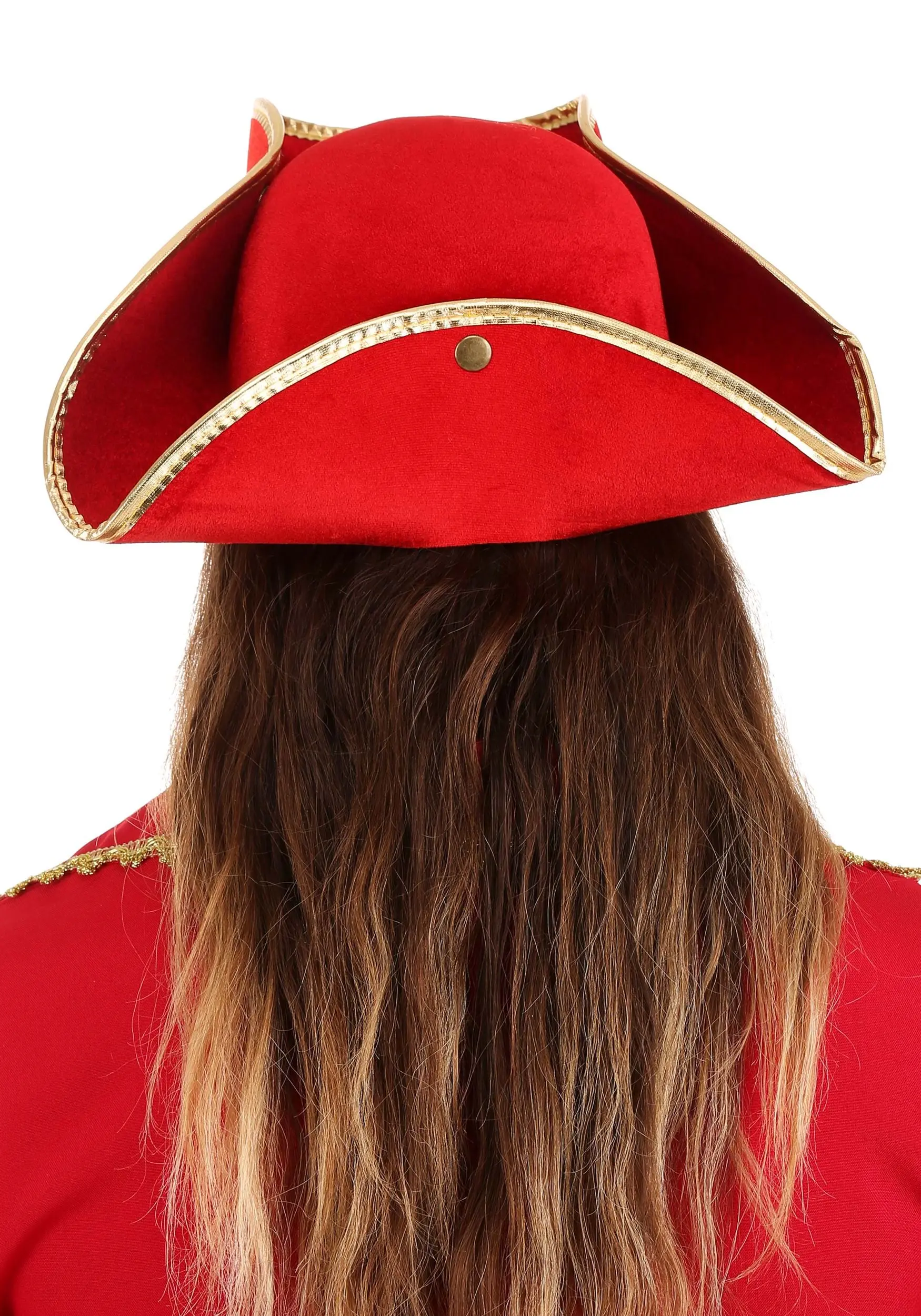 Elope Rum Pirate Red Costume Hat For Adults - Image 2