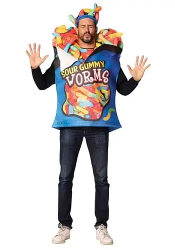 Rasta Imposta Sour Gummy Worm Costume For Adults
