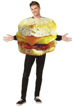 Morris Costumes Get Real Breakfast Sandwich Costume For Adults