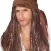 Rubies Costume Co. Inc Brown Caribbean Pirate Wig