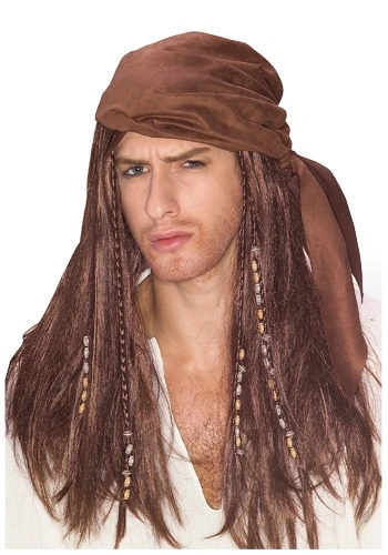Rubies Costume Co. Inc Brown Caribbean Pirate Wig
