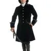 Charades Deluxe Black Pirate Jacket With Pockets Costume