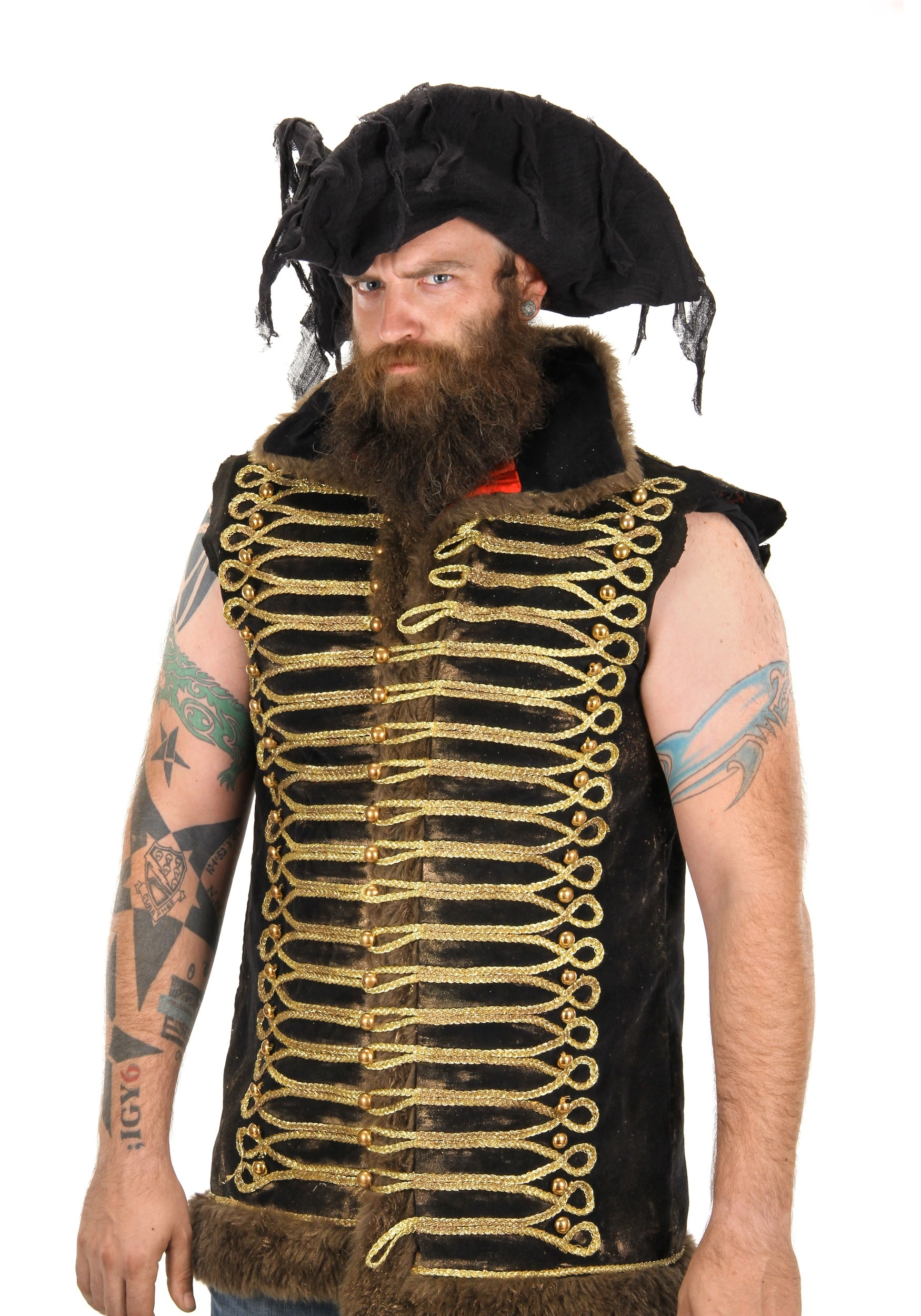 Elope Ghost Pirate Adult Costume Hat - Image 2