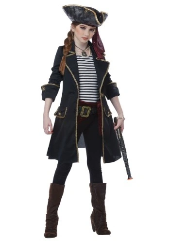 California Costume Collection Girls High Seas Captain Costume