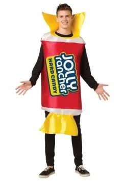 Morris Costumes Jolly Rancher Adult Cherry Jolly Rancher Costume