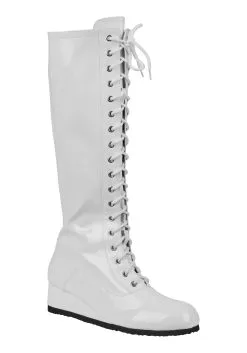 A Leading Role Men's White Wrestling Boots