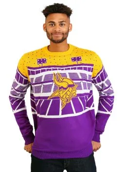 Forever Collectibles Minnesota Vikings Light Up Bluetooth Ugly Christmas Sweater