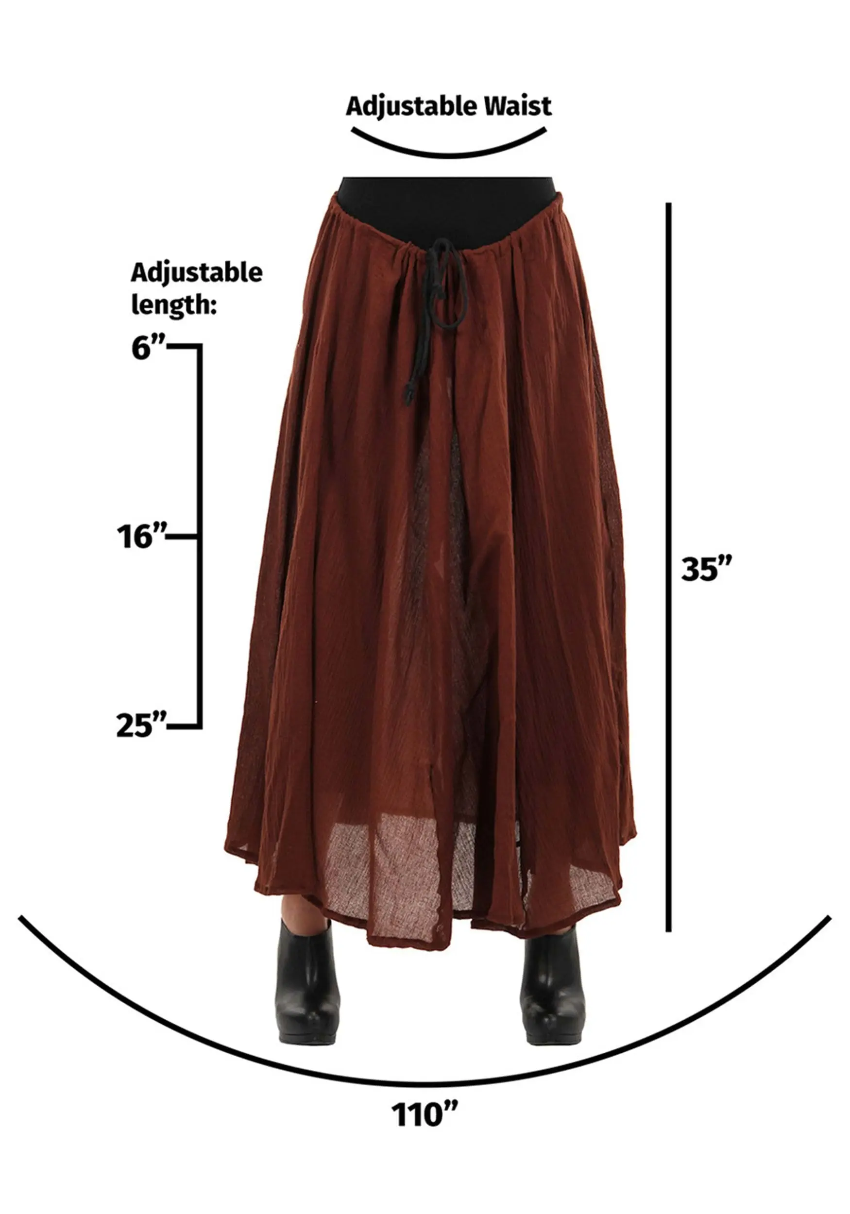 Elope Brown Pirate Parachute Skirt - Image 4
