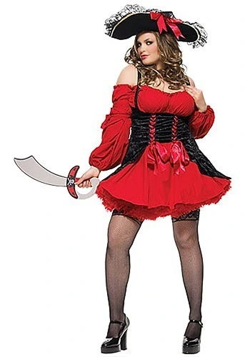 LEG AVENUE Plus Size Sexy Vixen Pirate Costume