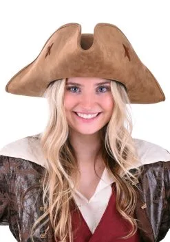 Elope Suede Pirate Hat For Women