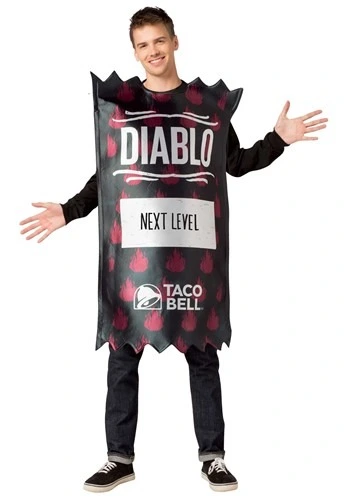 Morris Costumes Diablo Taco Bell Sauce Packet Adult Taco Bell Costume