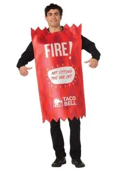 Morris Costumes Taco Bell Fire Adult Sauce Packet Taco Bell Costume