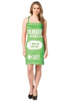 Morris Costumes Womens Taco Bell Verde Taco Bell Sauce Packet Costume