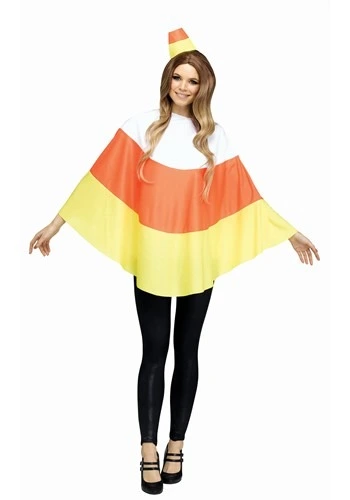 Fun World Women's Candy Corn Poncho