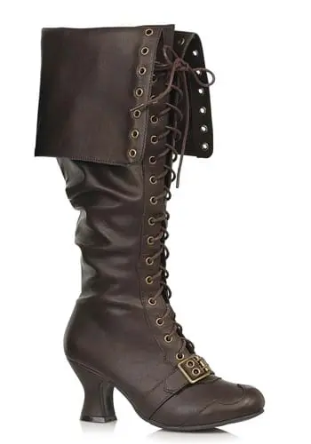 Ellie Women's Brown Lace Up Pirate Boot