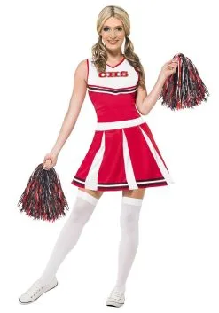 Smiffys Women's Red Cheerleader Costume