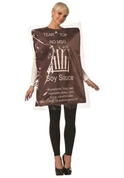Morris Costumes Soy Sauce Packet Costume Adult Women