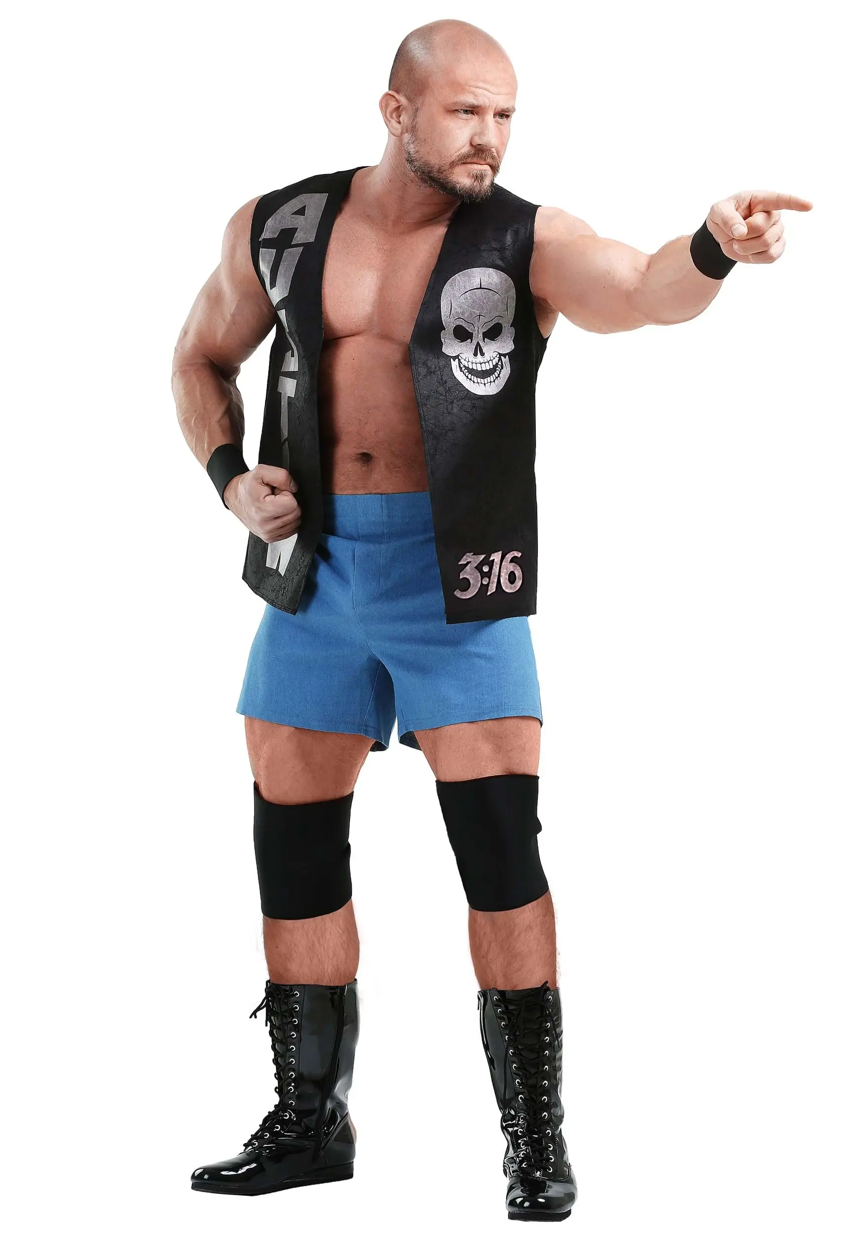 Fun Costumes Adult Plus Size Stone Cold Steve Austin WWE Costume - Image 3